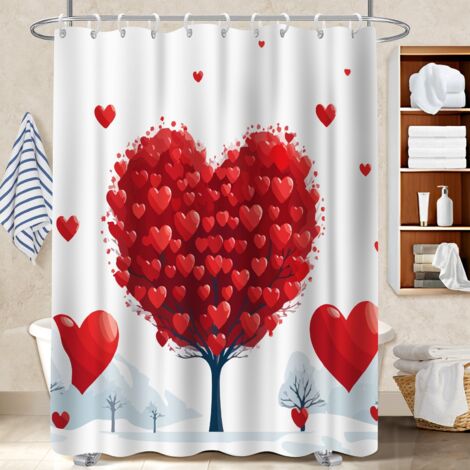Rideau douche imperméable polyester 180x180 esthétique voile de douche pour salle de bain d’amis (1/5)