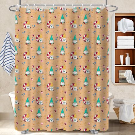 Voile de douche fluide en polyester 180x180 robuste housse de baignoire pour dans une salle de bain design (1/5)