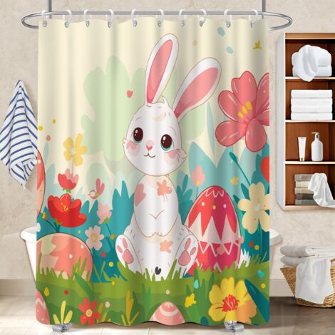 Rideau de douche en polyester 180x180 déco d‘intérieur rideau séchage rapide pour les amateurs de déco (1/5)