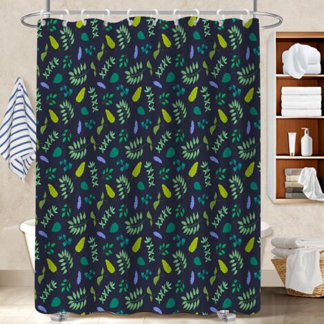 Voile de douche fluide en polyester 180x180 souple et fluide voile de douche pour appartement (1/5)