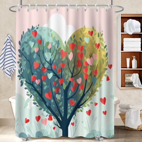 Kit rideau de douche en polyester 180x180 pratique bâche de douche pour dans une salle de bain design (1/5)