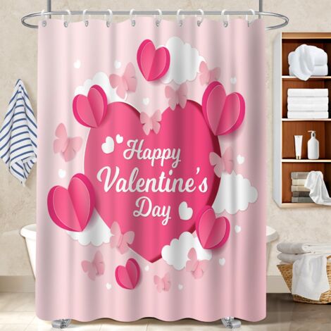 Rideau de bain imprimé polyester 180x180 séchage rapide rideau étanche pour un relooking rapide de sa salle de bain (1/5)