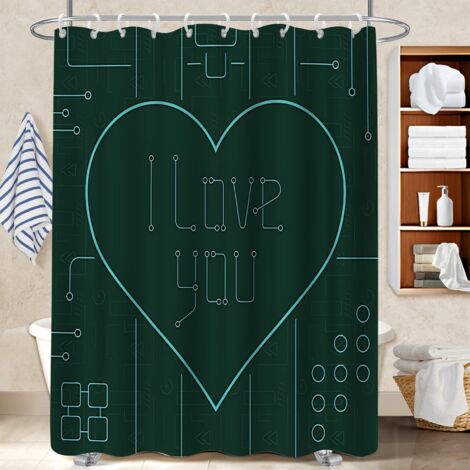 Rideau de bain en polyester 180x180 léger cache baignoire pour protéger le sol des éclaboussures efficacement (1/5)