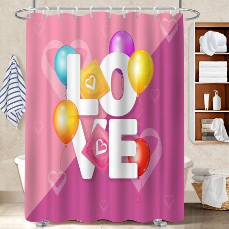 Voile de douche polyester 180x180 cocooning polyester pour salle de bain pour une ambiance tropicale et dépaysante (1/5)
