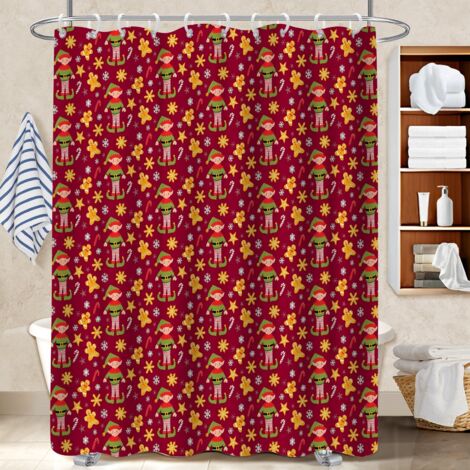 Rideau de douche en polyester 180x180 poids lesté séparation douche pour optimiser un petit espace (1/5)