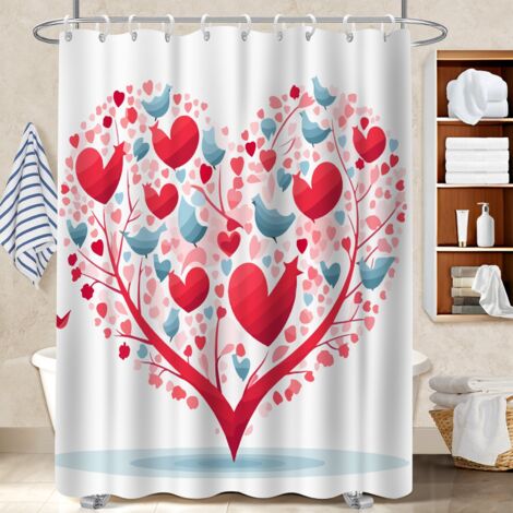 Rideau douche polyester 180x180 bordure lestée rideau étanche pour nouvelle déco pour la rentrée (1/5)
