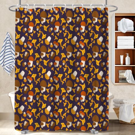 Kit rideau de douche en polyester 180x180 tissu respirant polyester pour salle de bain pour un relooking rapide de sa salle de bain (1/5)