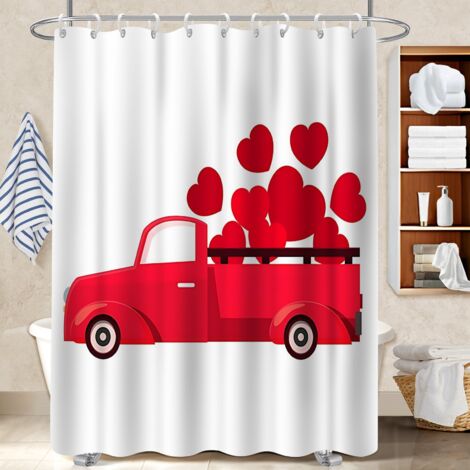 Voile de douche fluide en polyester 180x180 Élégant housse de baignoire pour personne à mobilité réduite (1/5)