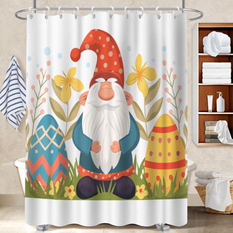 Rideau douche polyester 180x180 léger rideau étanche pour un éveil en douceur le matin (1/5)