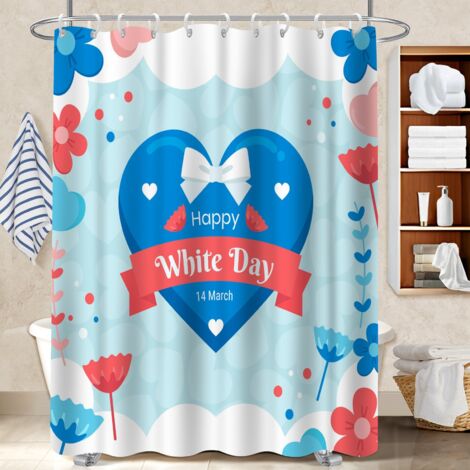 Rideau de douche imperméable en polyester 180x180 cocooning rideau imperméable pour jeune couple emménageant (1/5)