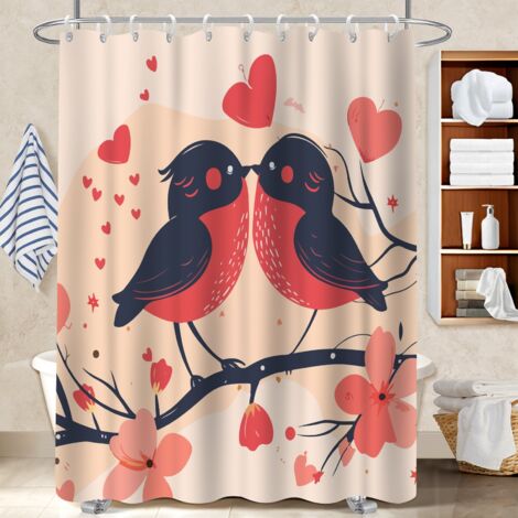 Rideau douche polyester 180x180 imprimé séparation douche pour salle de bain moderne (1/5)