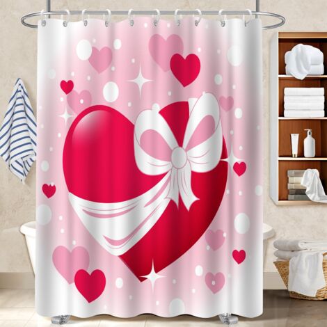 Rideau de bain en polyester 180x180 avec 12 œillets rideau séchage rapide pour décoration salle de bain (1/5)