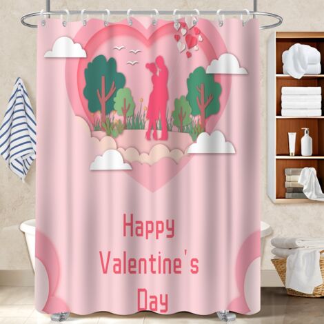 Rideau de douche tissu polyester 180x180 Évasion protection douche pour famille nombreuse (1/5)