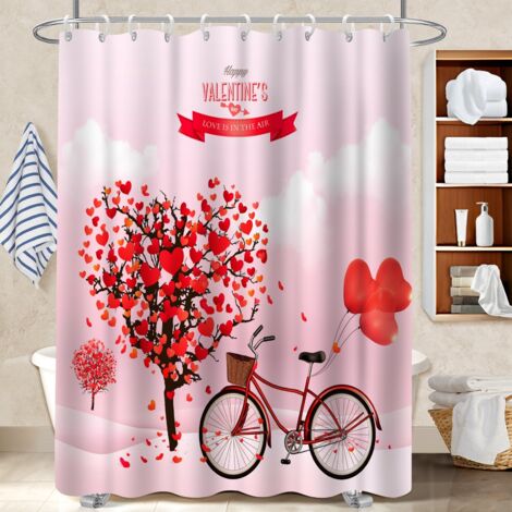Rideau de bain imprimé polyester 180x180 Épais cache baignoire pour personne à mobilité réduite (1/5)