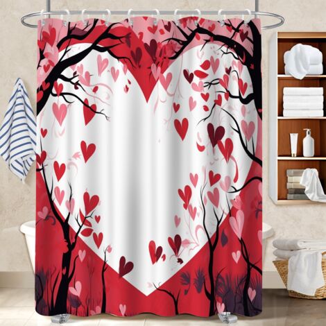 Rideau de douche imperméable en polyester 180x180 avec anneaux bâche polyester douche pour un éveil en douceur le matin (1/5)