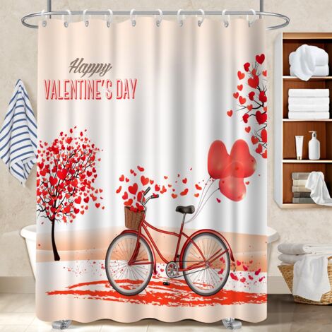 Kit rideau de douche en polyester 180x180 Épais polyester pour salle de bain pour maison de campagne (1/5)