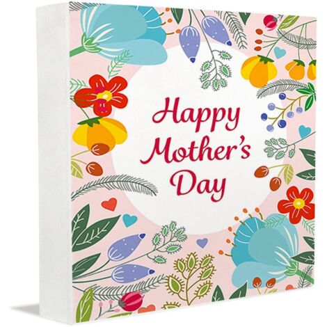 Cadre photo commémoratif en bois, petit objet de bureau pour un être cher, boîte décorative en bois pour la fête des mères, la fête des pères, la Saint-Valentin, un mariage, un anniversaire ou Noël. (1/5)