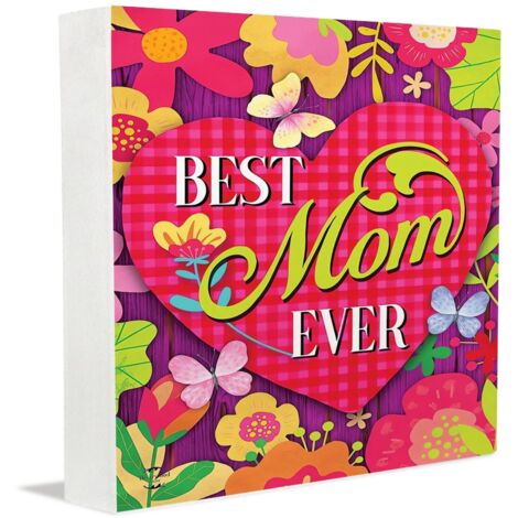 Cadres photo commémoratifs, décoration de bureau pour mamans, panneaux en bois personnalisés avec photo, cadeau idéal pour Noël, la Saint-Valentin et la fête des mères (1/5)