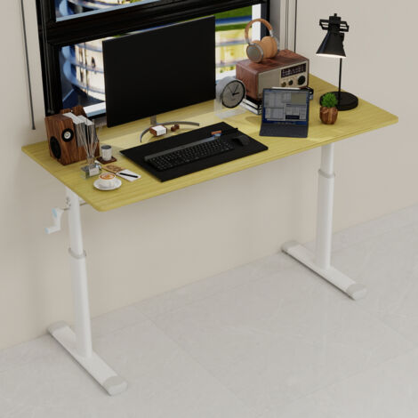 Bureau de travail réglable pour enfants et adultes. Cadre à hauteur réglable, idéal pour les bureaux ou les pièces à vivre. Design compact. (1/2)