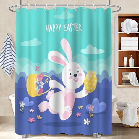 Rideau de bain imprimé polyester 180x180 avec œillets housse de baignoire pour loft industriel (1/5)