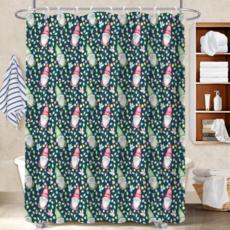 Voile de douche polyester 180x180 tissu respirant protection douche pour salle d’eau sans fenêtre (1/5)