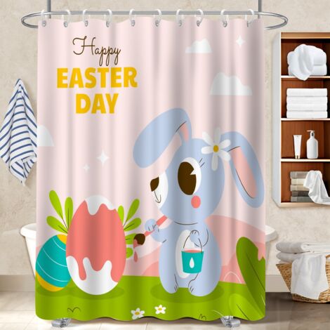 Voile de douche fluide en polyester 180x180 tendance polyester pour salle de bain pour optimiser un petit espace (1/5)