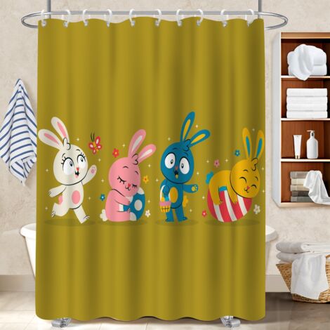 Rideau de bain en polyester 180x180 tendance rideau séchage rapide pour cabine de douche (1/5)