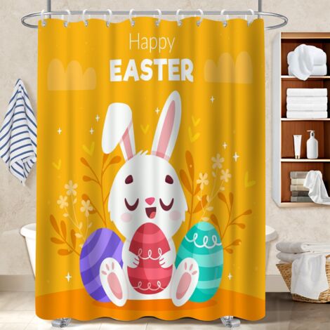Rideau de bain en polyester 180x180 Épais housse de baignoire pour préparer la maison avant l’arrivée d’invités (1/5)