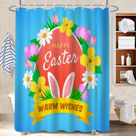 Voile de douche polyester 180x180 Épais housse de baignoire pour salle de bain (1/5)