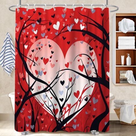 Voile de douche fluide en polyester 180x180 imperméable rideau étanche pour personne à mobilité réduite (1/5)