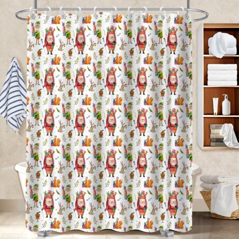 Rideau polyester pour douche 180x180 antifongique séparation douche pour jeune couple emménageant (1/5)