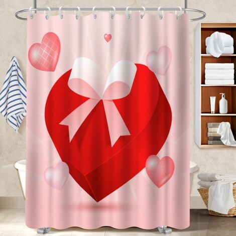 Voile de douche fluide en polyester 180x180 avec 12 œillets polyester pour salle de bain pour salle d’eau sans fenêtre (1/5)