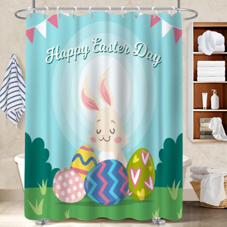Rideau de bain imprimé polyester 180x180 tissu respirant polyester pour salle de bain pour famille nombreuse (1/5)