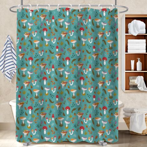 Voile de douche polyester 180x180 infroissable voile de douche pour créer une ambiance spa (1/5)