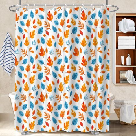 Rideau de douche imperméable en polyester 180x180 cocooning rideau étanche pour baignoire asymétrique (1/5)