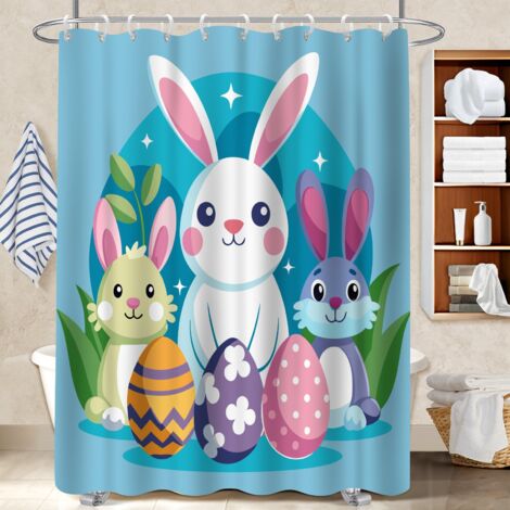 Rideau de douche tissu polyester 180x180 naturel voile de douche pour un moment de détente absolue (1/5)