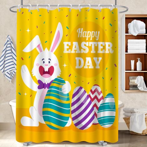 Kit rideau de douche en polyester 180x180 avec anneaux polyester pour salle de bain pour se sentir en vacances chez soi (1/5)