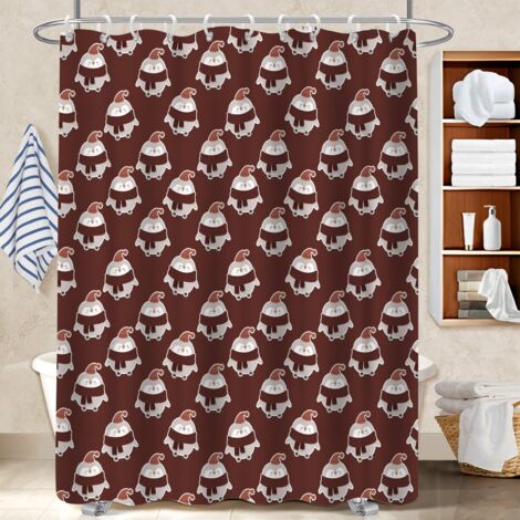 Ensemble rideau de douche polyester avec anneaux 180x180 robuste bâche polyester douche pour rafraîchir sa salle de bain (1/5)