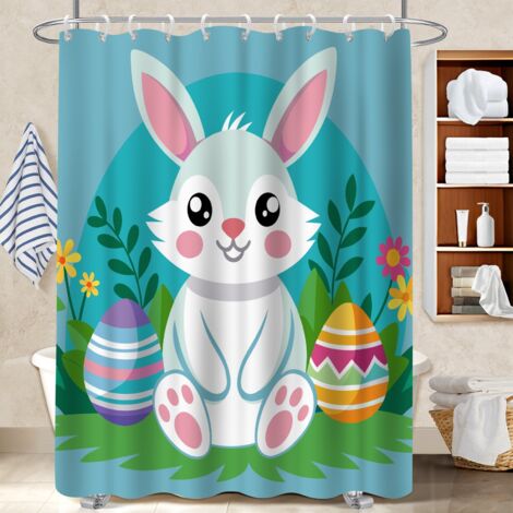Rideau de bain en polyester 180x180 moderne voile de douche pour jeune couple emménageant (1/5)