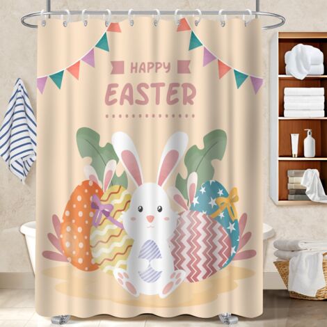 Rideau de douche en polyester 180x180 robuste voile de douche pour un éveil en douceur le matin (1/5)