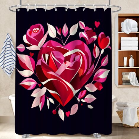 Rideau polyester pour douche 180x180 bordure lestée voile de douche pour salon de coiffure (1/5)