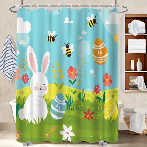 Rideau polyester pour douche 180x180 souple polyester pour salle de bain pour salle de bain d’amis (1/5)