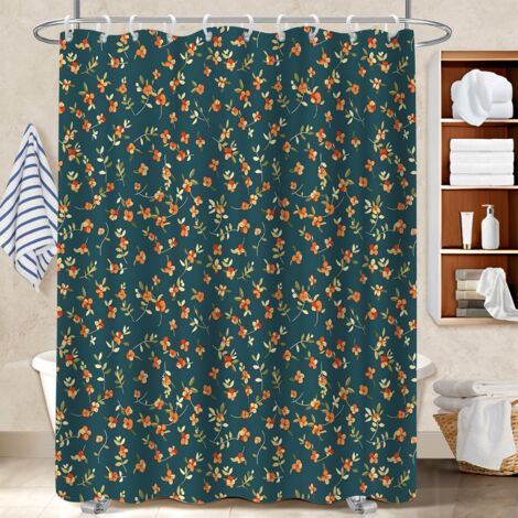 Voile de douche fluide en polyester 180x180 avec motif protection douche pour mobi (1/5)