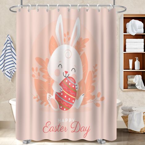 Kit rideau de douche en polyester 180x180 Élégant bâche de douche pour optimiser un petit espace (1/5)