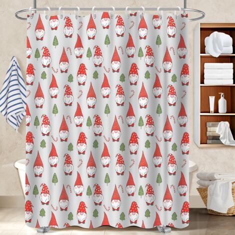 Rideau de douche imperméable en polyester 180x180 design bâche de douche pour salle de bain d’amis (1/5)