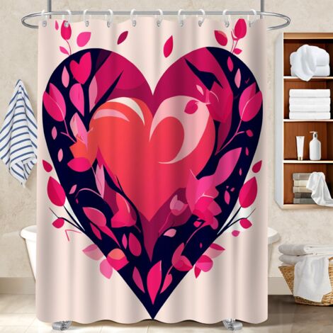 Kit rideau de douche en polyester 180x180 Élégant polyester pour salle de bain pour cabine de douche (1/5)