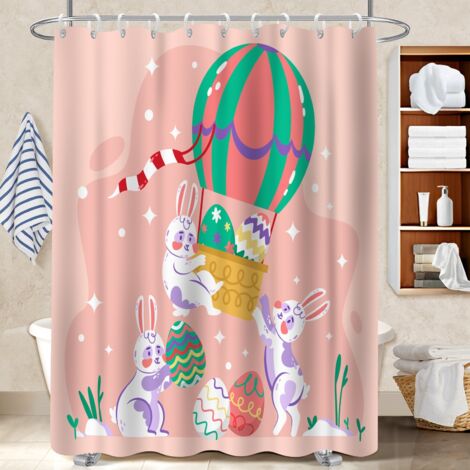 Rideau de bain en polyester 180x180 moderne polyester pour salle de bain pour famille nombreuse (1/5)