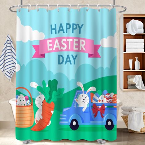 Rideau douche imperméable polyester 180x180 avec motif cache baignoire pour les amateurs de déco (1/5)