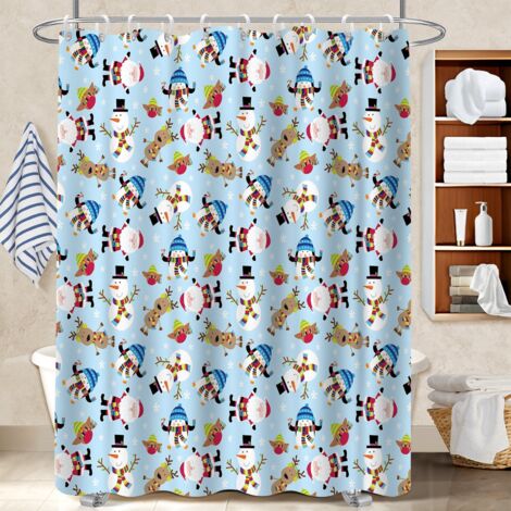 Rideau douche imperméable polyester 180x180 tendance protection douche pour salle d’eau sans fenêtre (1/5)
