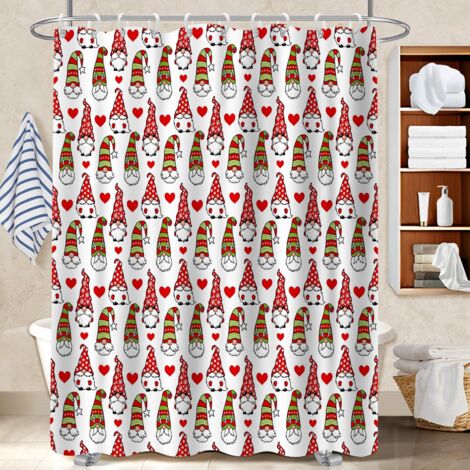 Rideau de douche tissu polyester 180x180 infroissable rideau étanche pour logement étudiant (1/5)